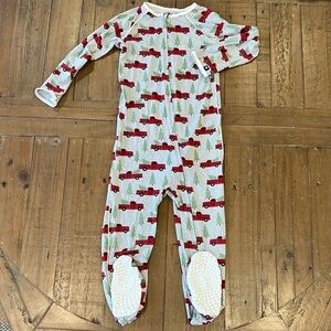 Sweet bamboo christmas tree truck bamboo holiday pajamas